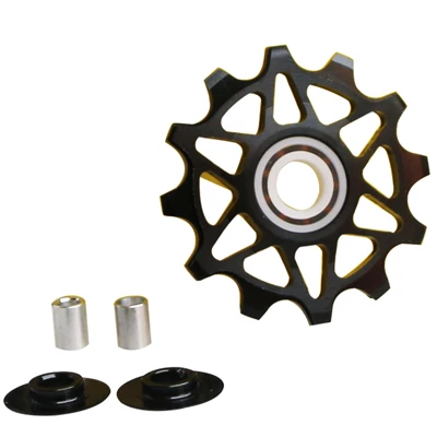 2 шт. 12 т керамический подшипник для велосипеда задний переключатель шкив направляющий ролик для SRAM XX1 GX SHIMANO велосипед Jockey колесо часть - Цвет: Черный