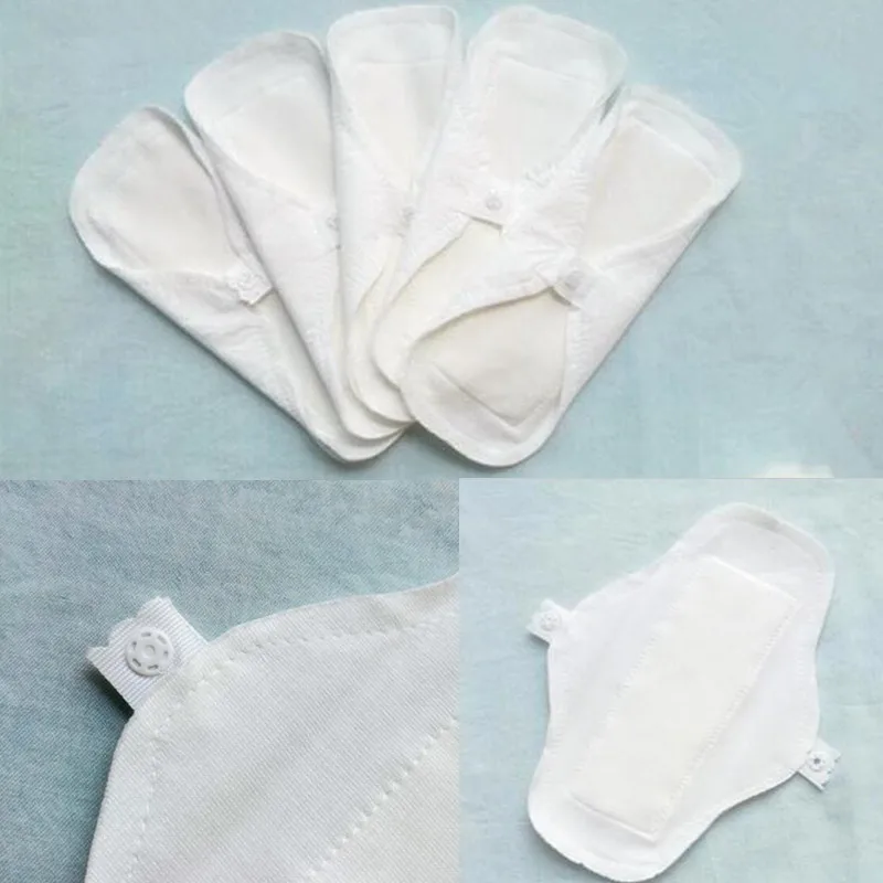 1 Pc White Thin Reusable Menstrual Cloth Sanitary Pads Napkin Washable
