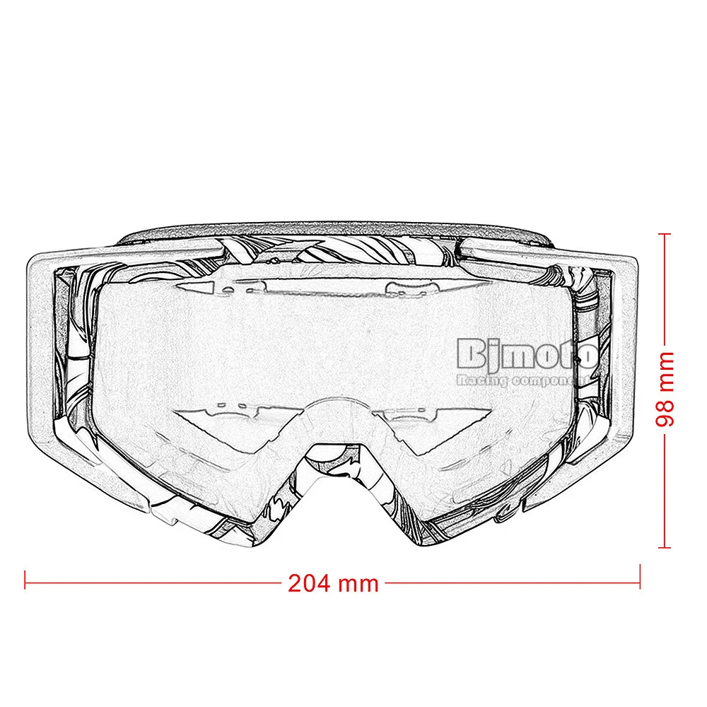 BJMOTO MG-020A-02-UV защита глаз мотоцикл красочные мотокросс шлем очки для внедорожных ATV Quad внедорожник