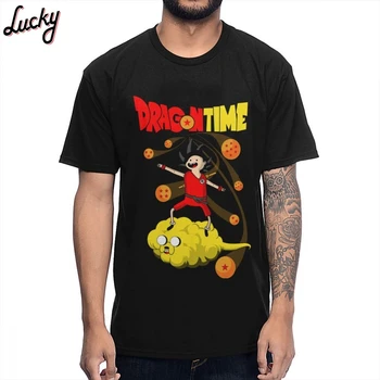 

Men T Shirt Dragon Ball Adventure Time Comfortable Summer Crewneck Vintage T-shirt
