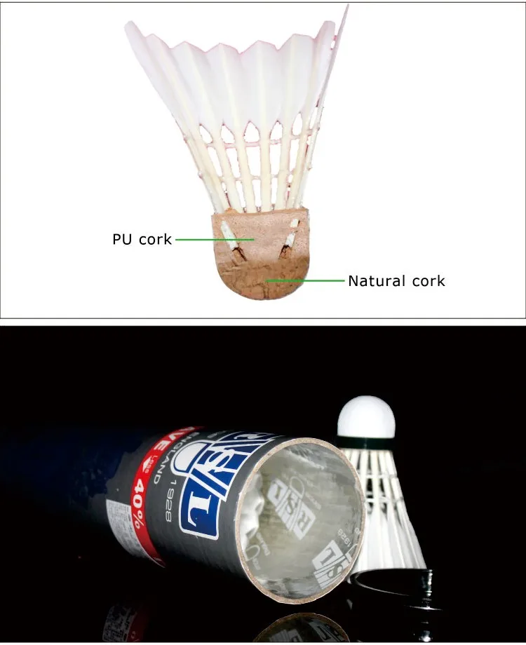Волан RSL № 2 воланы для бадминтона Высший сорт Волан для бадминтона с утиным пером для турнира 5 десятки/много