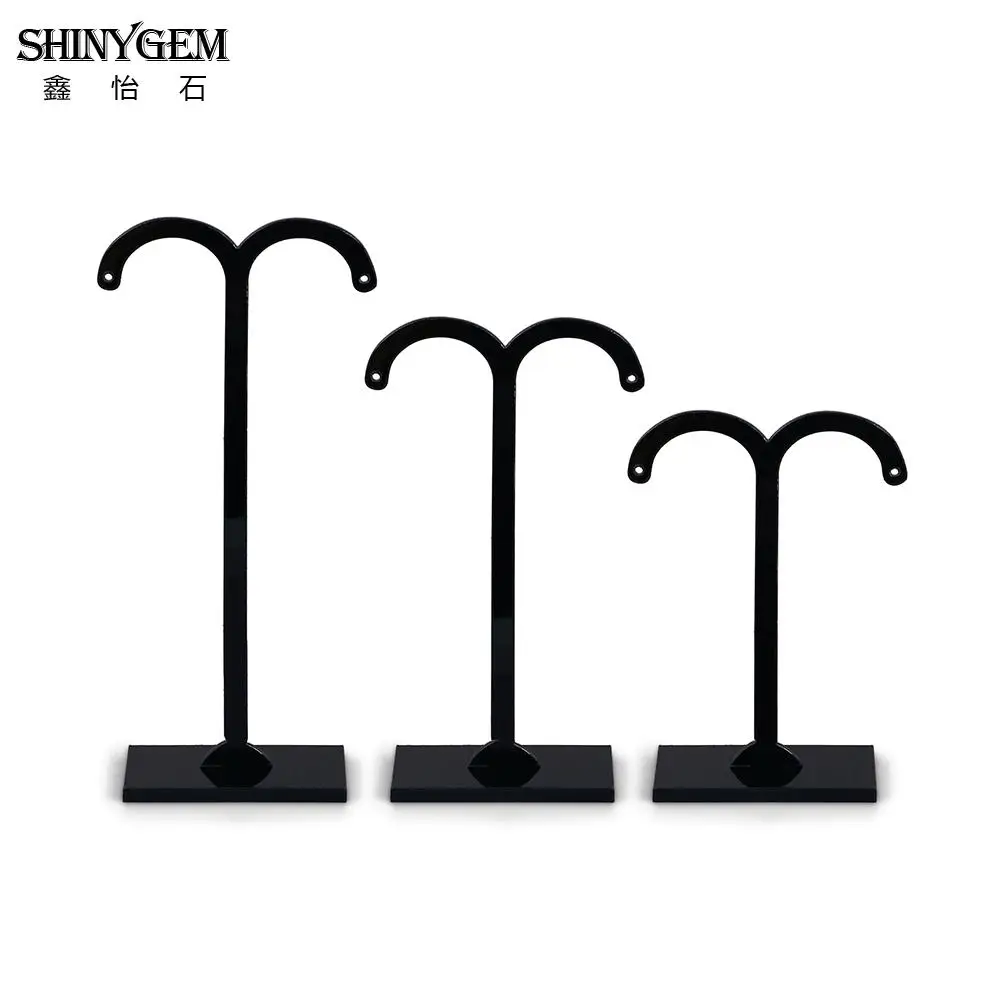 

ShinyGem Black Acrylic Earrings Jewelry Display Holder Small Medium Large Size 3pcs/Set Earrings Hanger Rack Shelf Showcase Sets