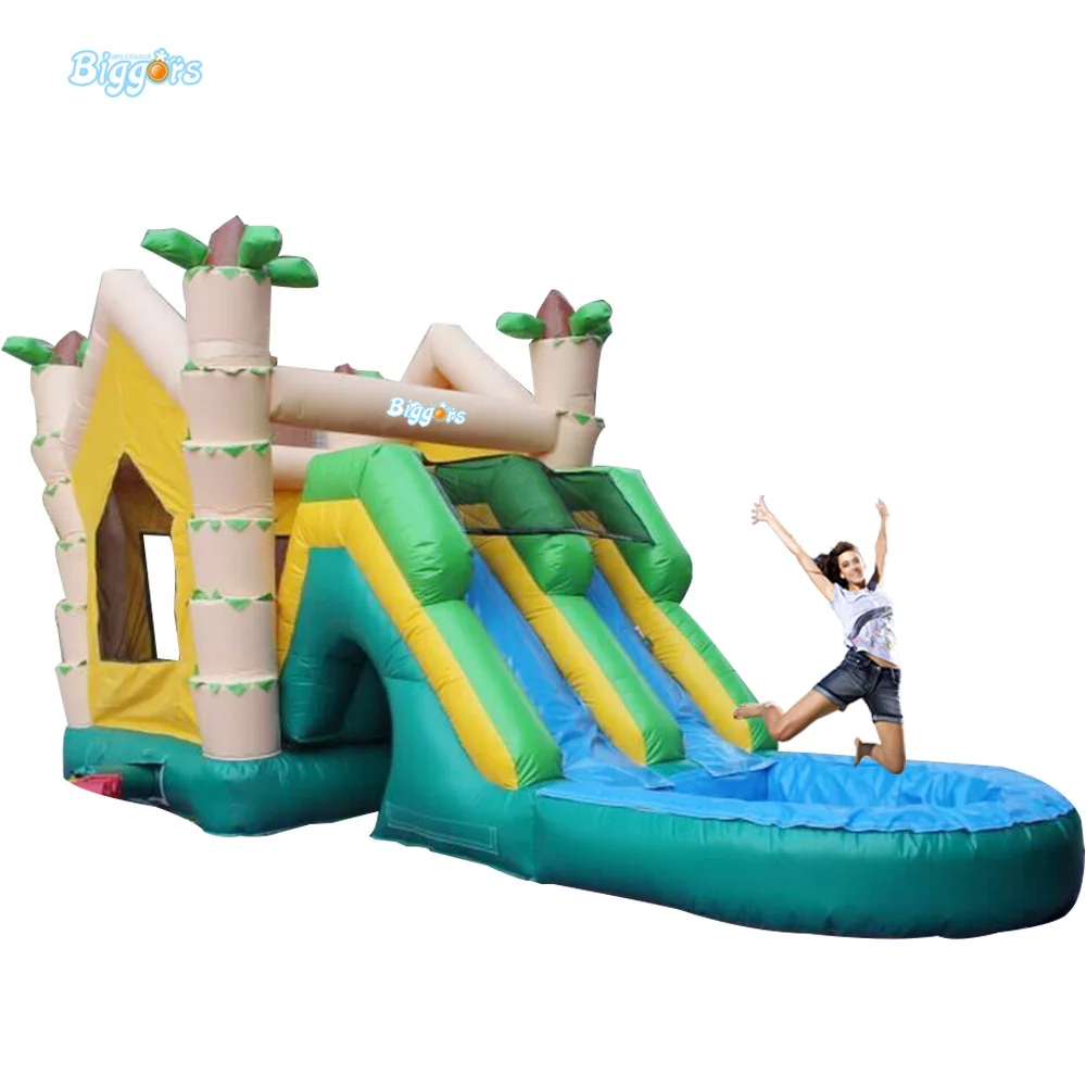 

In Stock Inflatable Slide Bouncer Castle With Slide For Sales Promotion