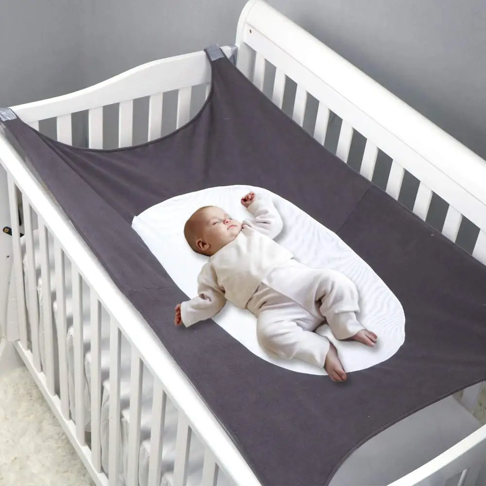 

Baby Hammock for Crib Widened Design with 4 Sturdy Safety Buckles,Breathable Skin-Friendly Mesh Foldable Washable Sleep Comfort