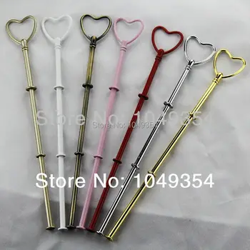 

New 3 Tier Cake Stands Plate Handle Fitting mixing different colors Wedding Party Crown Rod (one piece)