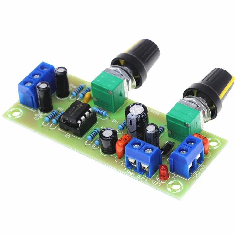 

DC 10-24V 22Hz-300Hz Filter Plate Subwoofer Amplifier Preamp Board 2.1 3-Channel