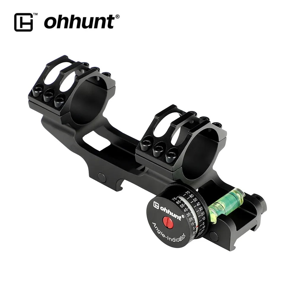 

ohhunt 25.4mm 30mm Picatinny Weaver Rings 20 MOA Scope Mount Extended Scope Ring Mount with Angle Cosine Indicator Kit