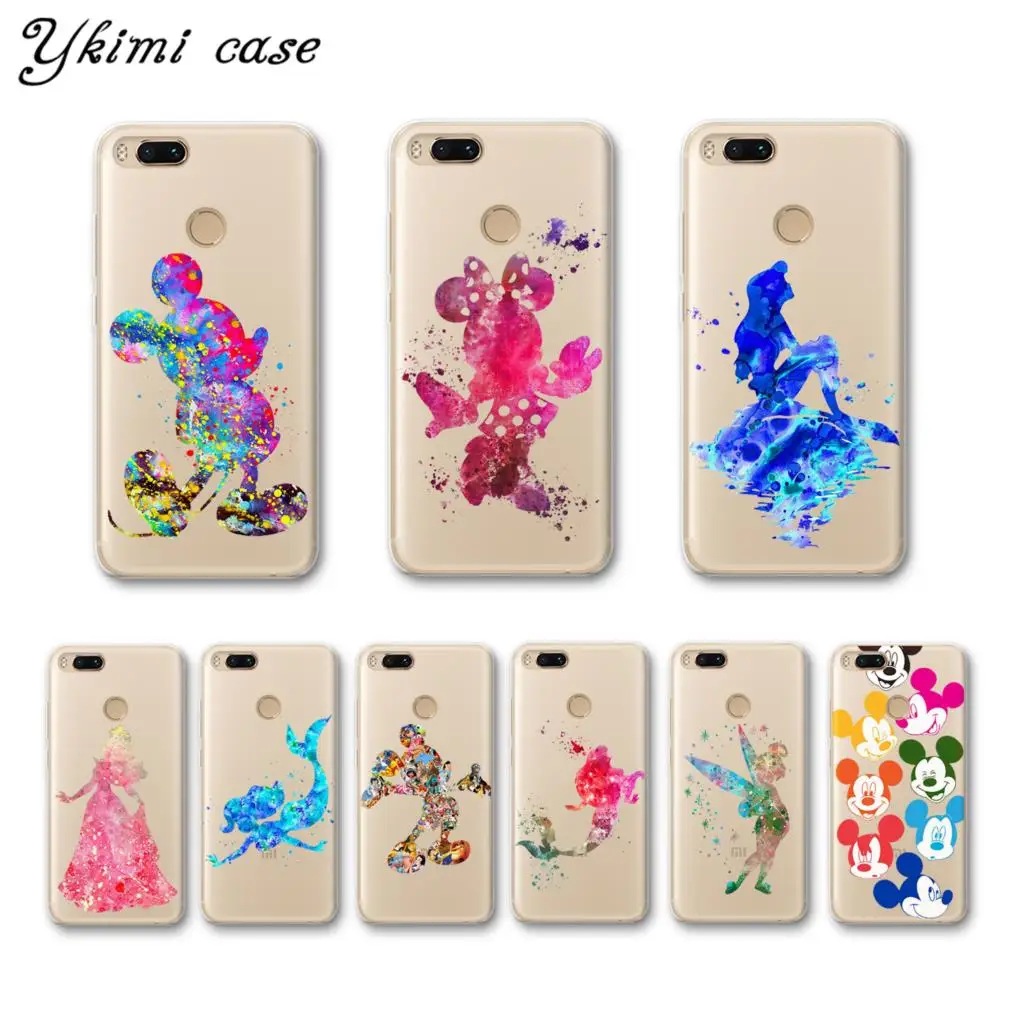 

Ykimi case Cartoon minnie Mickey Coque For Xiaomi mi 8 SE 5 a2 lite a1 6 max 3 mix 2 2s pocophone f1 case soft Silicone TPU