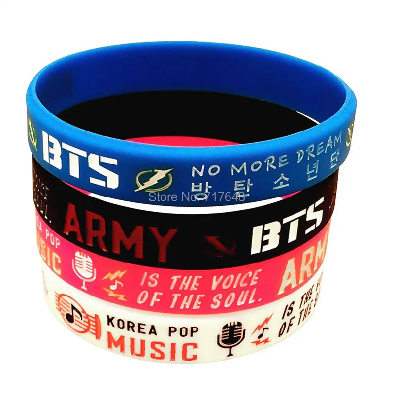 1 шт. Kpop Bangtan Boys Jungkook Jimin V Suga Jin J Hope Rap силиконовые браслеты манжеты Бесплатная