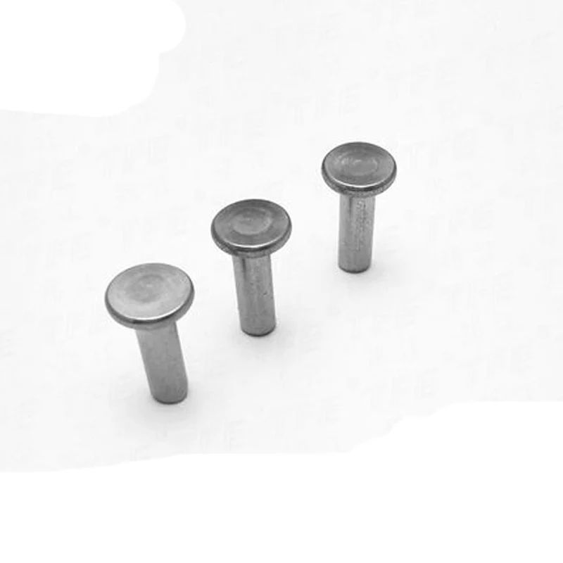 

20pcs M3x2/6/8/10/12/16mm Length 304 stainless steel Flat head solid rivet GB109