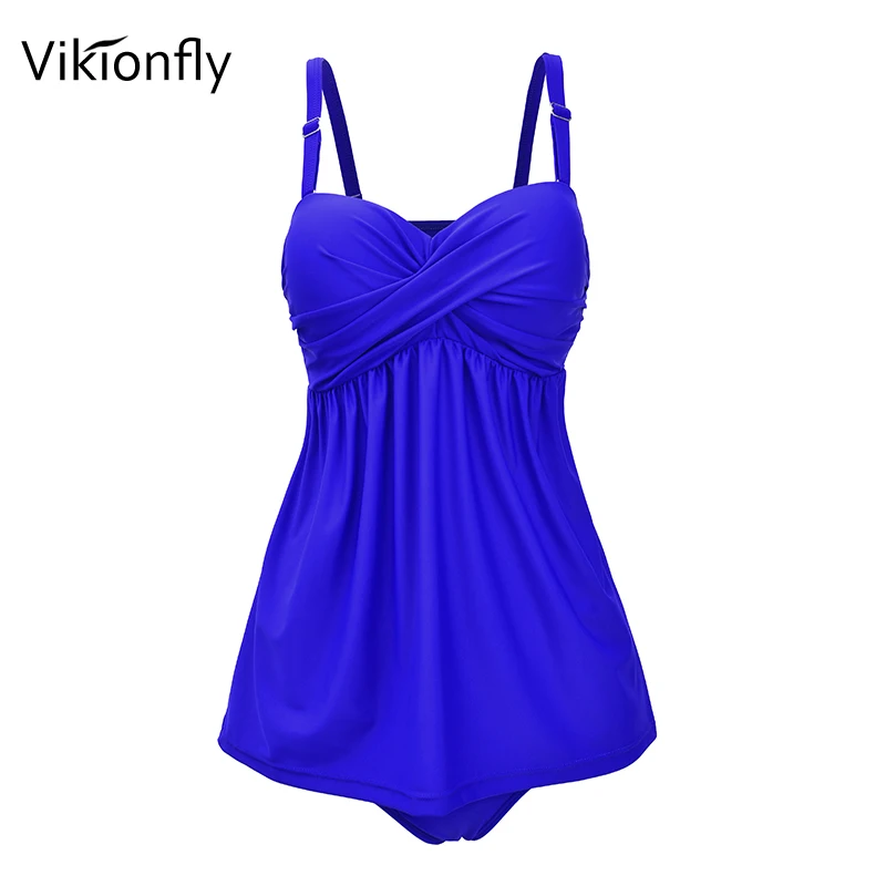 Vikionfly плюс размер отжимать танцини Купальник для женщин винтажные купальники в стиле ретро купальный костюм бикини для женщин купальный костюм 3XL
