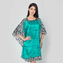 Сексуальная черная китайская женская шелковая ночная рубашка из вискозы, свадебное платье для подружек невесты, одежда для сна, кимоно, банное платье, Mujuer, пижама TS003