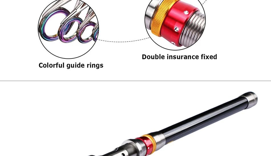 Goture портативные телескопические удочки спиннинговые удочки из углеродного волокна 1,8-3,6 м рыболовные снасти для морской лодки