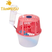Мини-клетка для хомяка с бутылкой дышащий хомяк живая среда обитания пластиковые для хомяка гнездо набор прочный хомяк дом игрушка