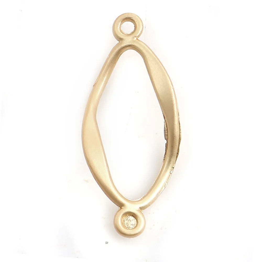 

Doreen Box Zinc Based Alloy Connectors Marquise Matt Gold Color Jewelry Accessories Findings 29mm(1 1/8") x 12mm( 4/8"), 10 PCs