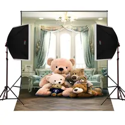 Синий диван медведь живописные для детей фото камеры fotografica Studio винил фотографии фоном фон ткань цифровой реквизит