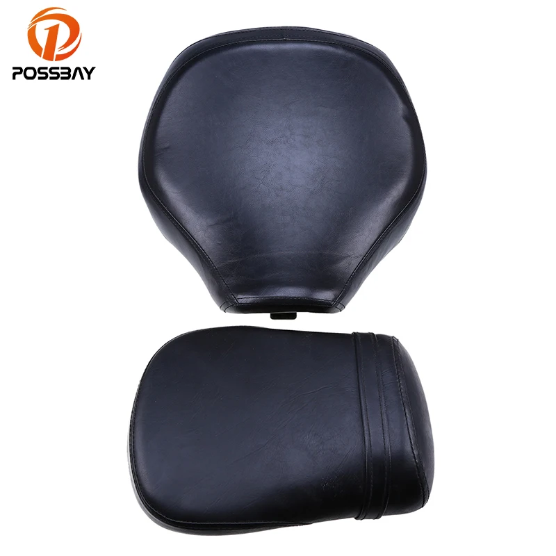 

POSSBAY PU Leather Motorcycle Seats Rear/Front Seat Cafe Racer Seat Motocross Cushion for SUZUKI VL400/800 2001-2012 selle moto