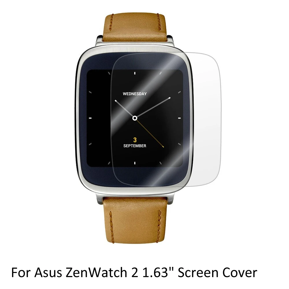 

3* Clear LCD PET Film Anti-Scratch Screen Protector Cover for Asus ZenWatch 2 1.63"