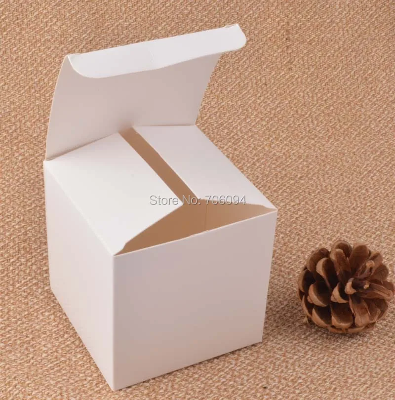 7,5*7,5*7,5 см Косметическая/Ювелирная белая бумажная коробка 3 ''* 3''* 3 ''подарочные коробки, футляр для эфирного масла, коробка с логотипом на заказ 100 шт/лот