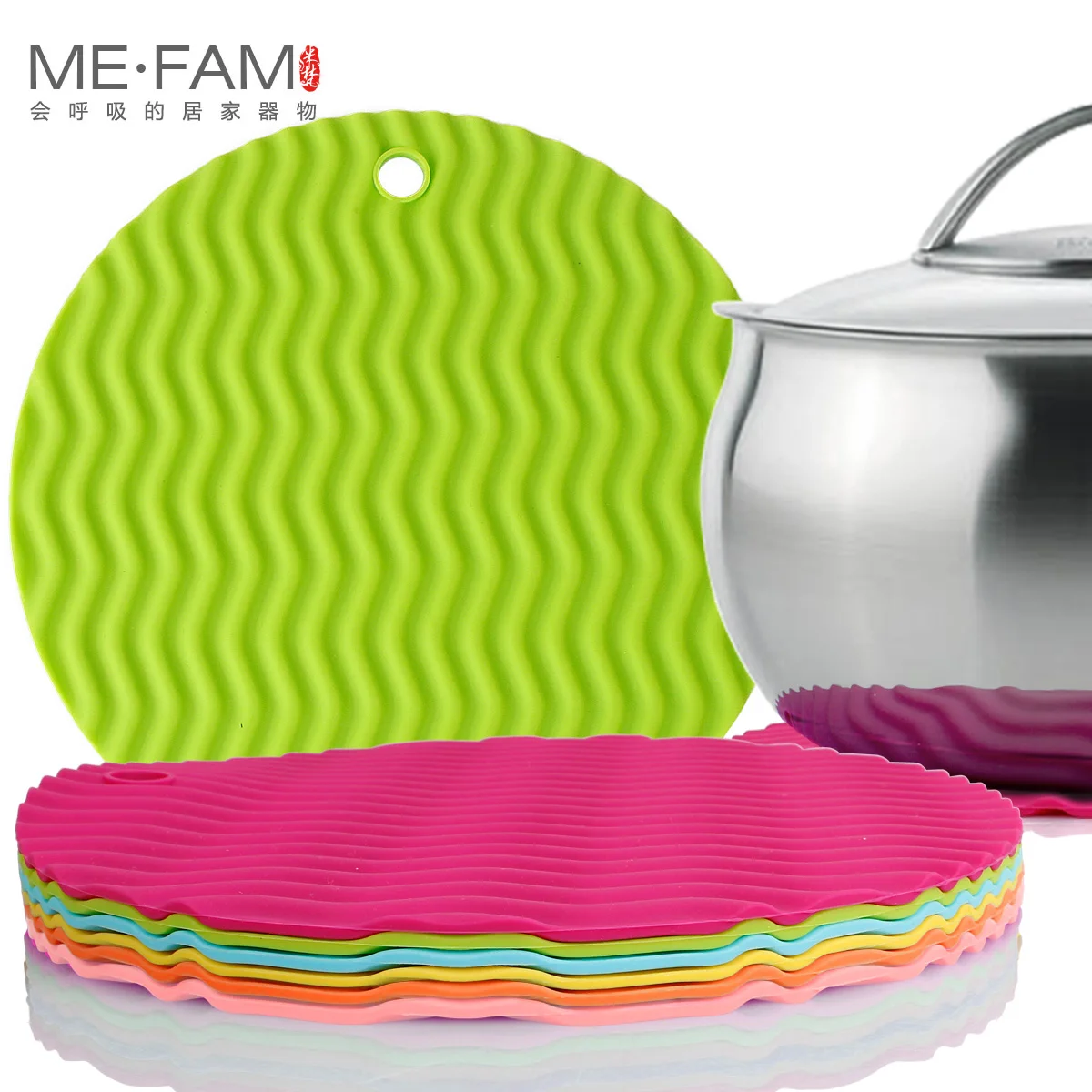 Wave pad anti hot silica gel pot holder coasters bowl pad dining table