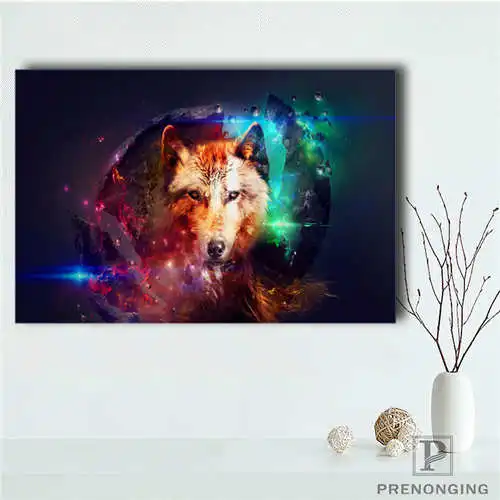 

Custom Canvas Poster WOLF (19) Printing Posters Cloth Fabric Wall Art Pictures For Living Room Decor#18-12-05-H-03-157