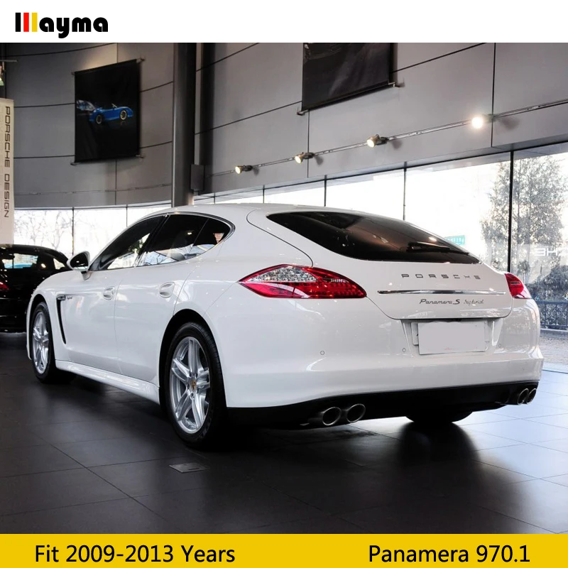 Серебряный Хвост Глушитель для выхлопной трубы для Porsche Panamera 3.6L 2009-2013 года Panamera 970,1 из нержавеющей стали глушители 1 пара