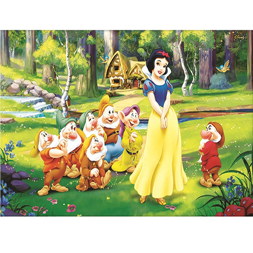 

Full Mosaic Pasted Square Diamond Painting Snow white and the Seven Dwarfs DIY diamond Embroidery cartoon 3D Cross Stitch JS930