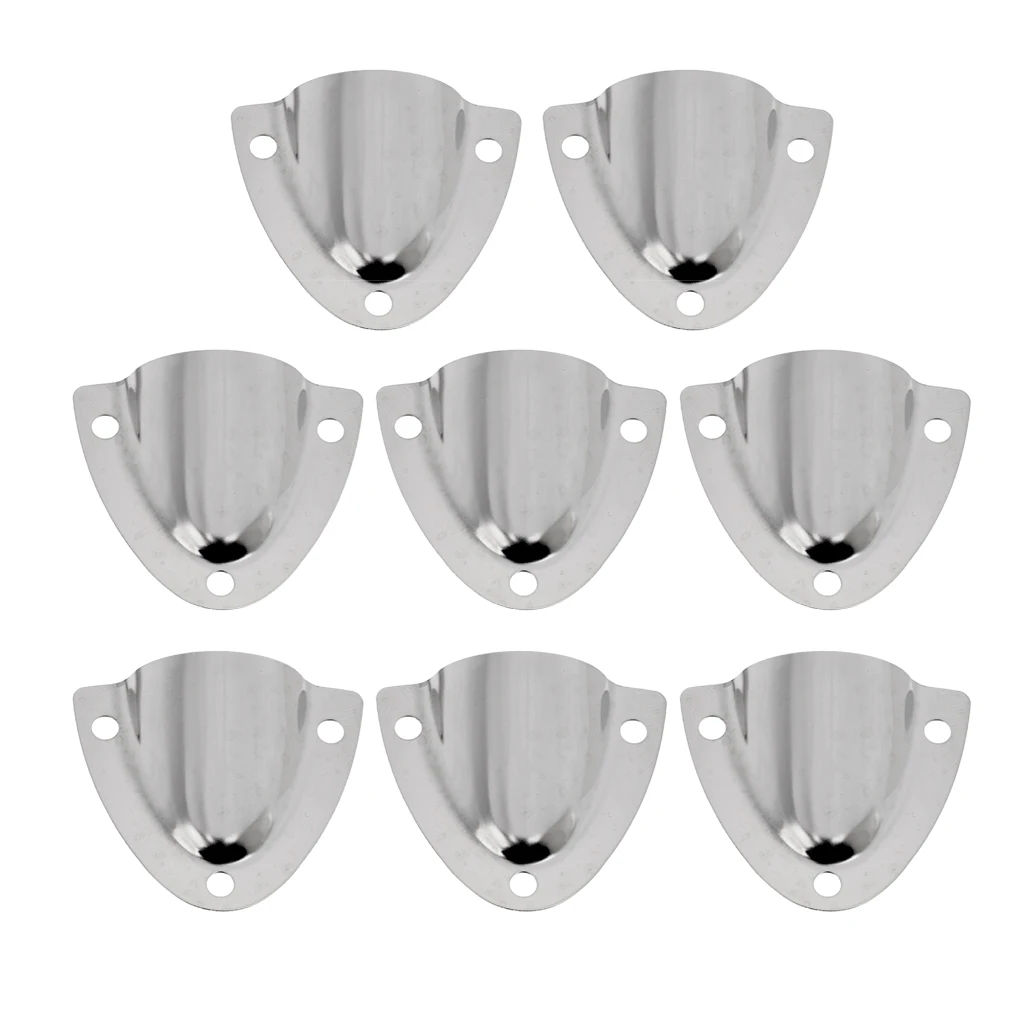 Pack of 3 Stainless Steel Polished Clamshell Vent / Wire Cover Clam Shell Vent for Boat