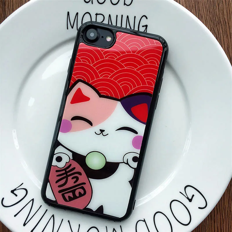 Tmalltide милый мультфильм Фортуна Cat Lucky TPU чехол для iPhone 6 S плюс противоударный Iphone