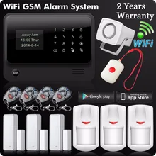 Обновленная 2,4G WiFi приложение управление GSM WiFi SMS GPRS домашняя охранная сигнализация охранная система тревожная кнопка напоминание о открывании двери