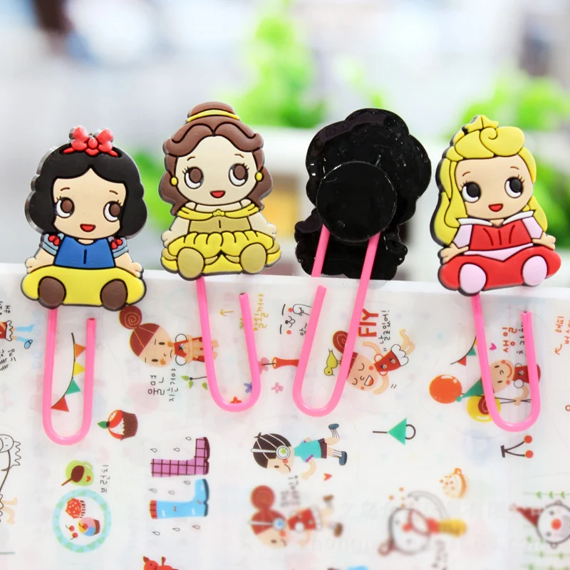 

6 pcs/lot Kawai fairy tale Princess series metal bookmarks for book Cartoon paper clips for girls stationey school office supply