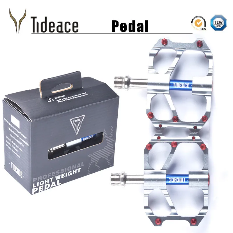 Ультралегкие педали Tideace для дорожного велосипеда 259g горного из алюминиевого