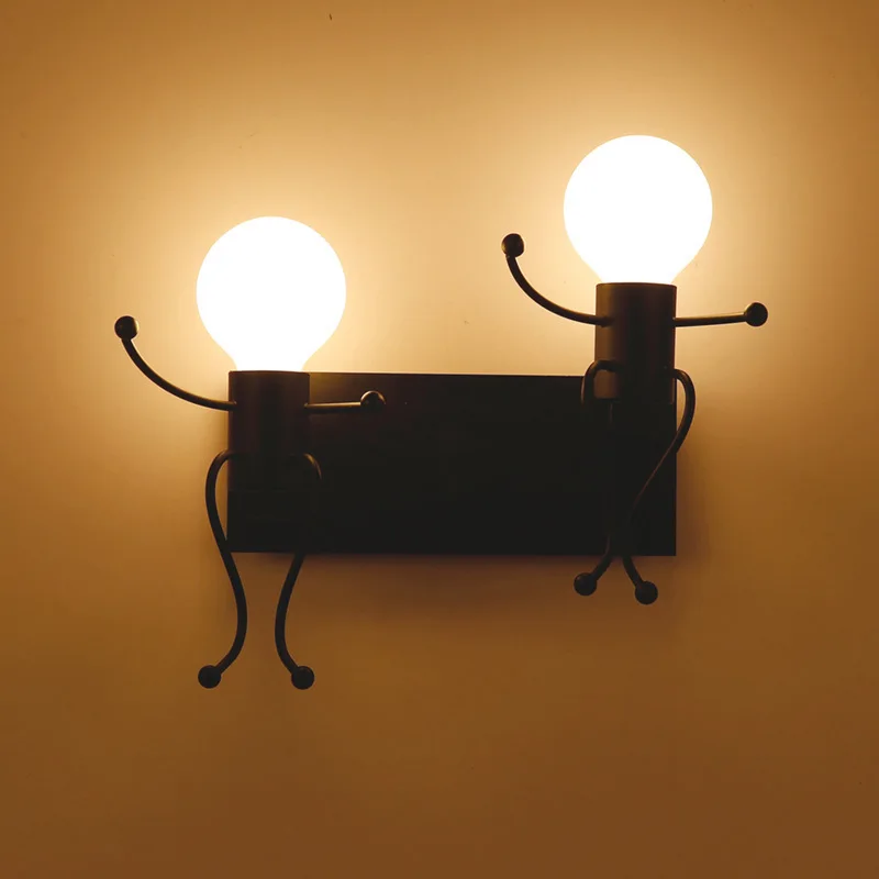 

Personality Children's Room Wall Lamp Simple Modern Living Room Bedside Wall Lamp Art Lilliputian Hallway Point Lamp