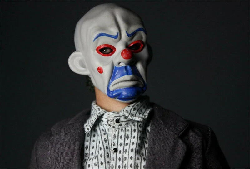 1/6 масштаб Джокер маска грабителя голова лепить глаза может перемещаться для 1" мужской фигуры тела головы игрушки
