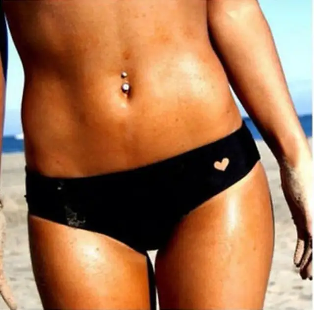 2020 New Women Brazilian Cheeky T-Back Cut Out Thong Bottom Bikini Swimwear Sexy Love Heart Cut Out Bottom G Strings Thongs 2