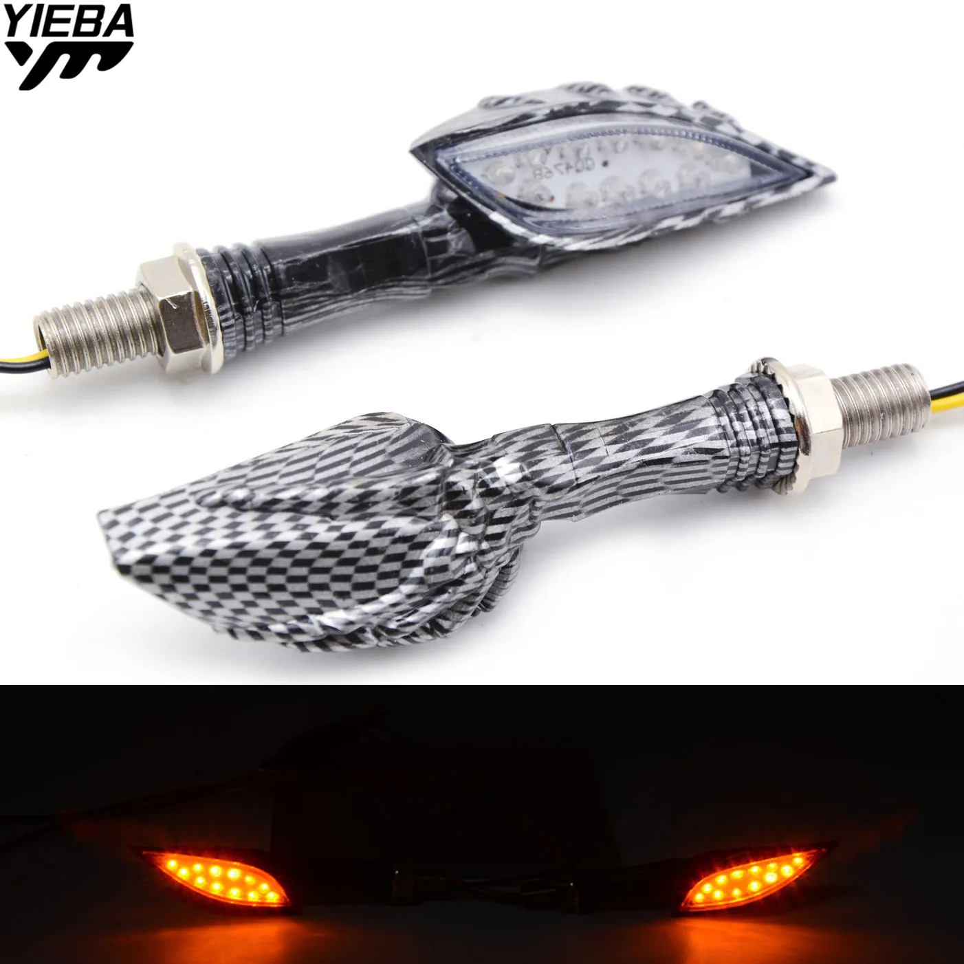 

High Quality Turn Signal Light Universal 12 LED Motorcycle Turn Signal Indicators Lights FOR kawasaki z1000 zx9r z800 Z900 R6
