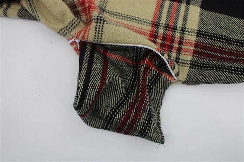 winter Infinity Scarf with Zipper Pocket Women Plaid Warm Cashmere Scarves Female Foulard ladies Shawls Pashmina
