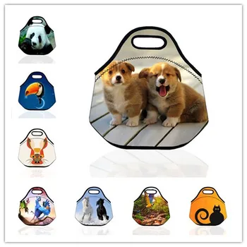 

Cute Animal Pattern Thermal Insulated Neoprene Lunch Bag for Women Kids Lunch bags Tote storage Box Portable Bag bolsa termica