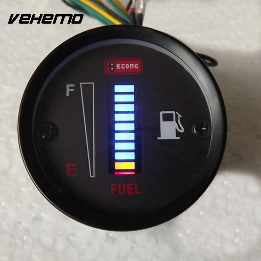 

Universal Car Motor 2" 52mm Fuel Meter LED Digital Display 12V System Fuel Gauge Iron Car Styling 1Pc Car Accessories Auto Part