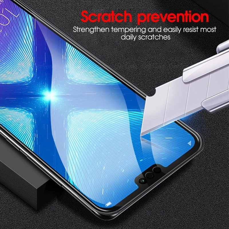 5D закаленное стекло для Honor 7C 7A Pro 8C 8S 8X 10 Lite View 20 полное покрытие Защитная пленка