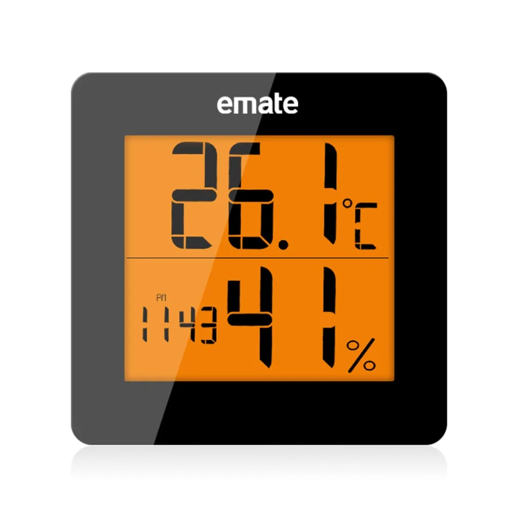 Комнатный термометр и гигрометр цифровой ЖК-дисплей C/F Измеритель температуры и влажности Будильник