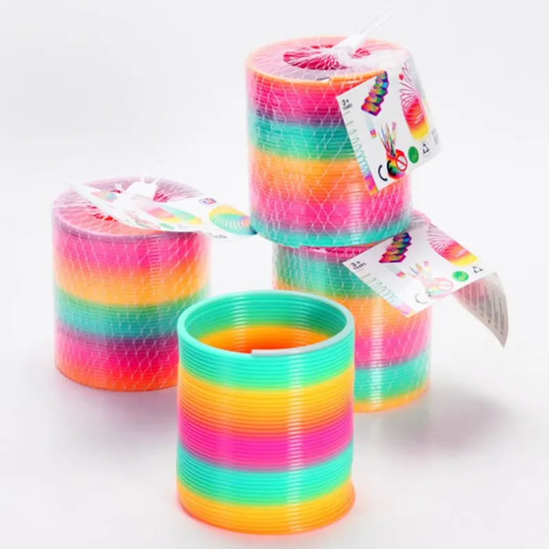 

Magic Plastic Rainbow Spring Kids Toy 8.7*9cm Large Magic Colorful Funny Classic Toy For Children Gift Hot Sale