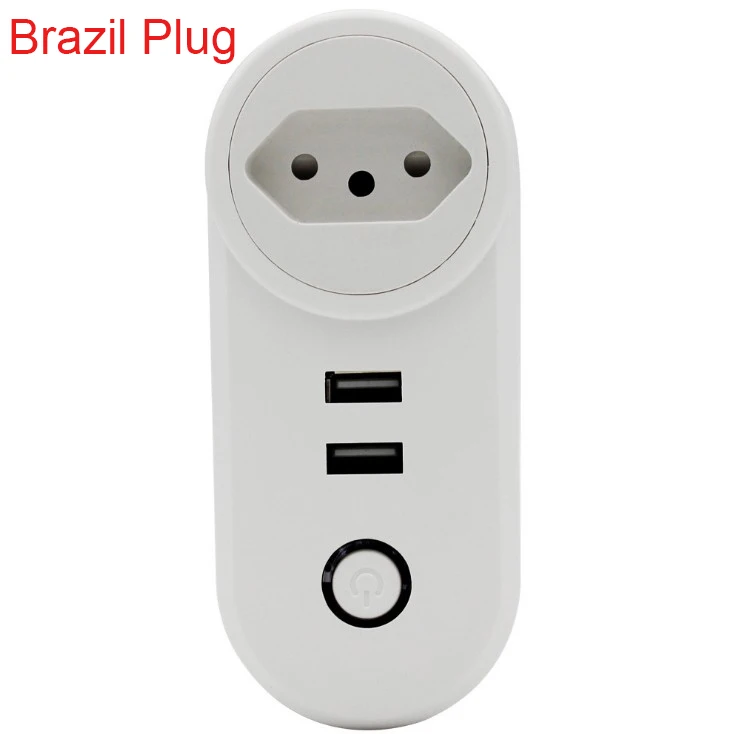 Смарт WiFi ЕС Великобритания AU Бразилия Израиль siwss штепсельная вилка французская Розетка с USB пульт дистанционного управления работа с Alexa Google домашний помощник