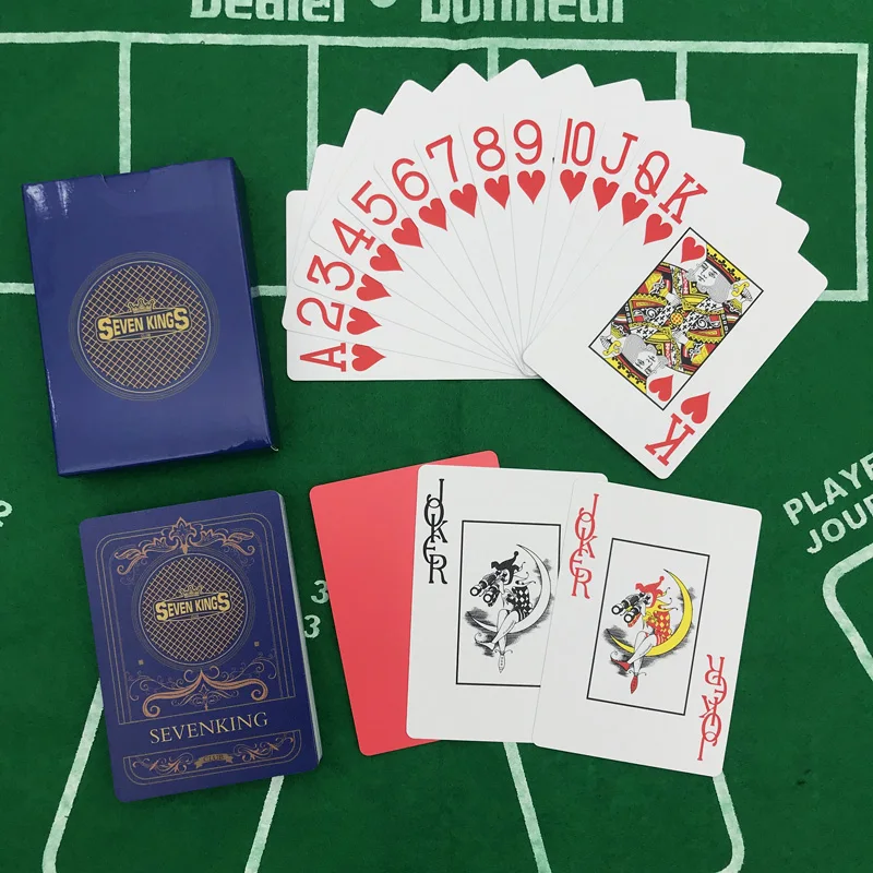 10Sets/Lot Texas Hold'em Poker Cards Royal Poker Blue&Black Waterproof Frosting Poker Star Plastic Playing Card Game Board Games