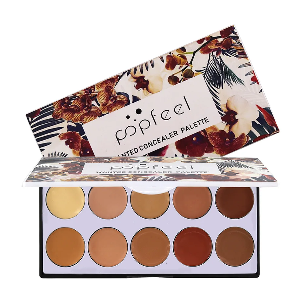 

POPFEEL 10 Color Concealer Contour Palette Ten-color Palette Makeup Concealer face makeup
