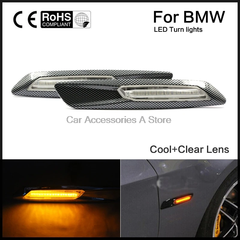 

Car Fender Side Marker Side Turn Signal LED Fit For BMW E81 82 87 88 E90 91 92 93 E60 61 12V