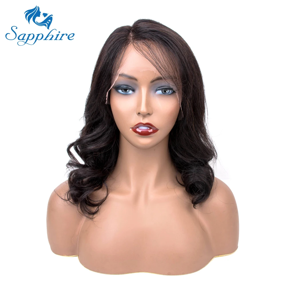 

Sapphire hair Lace Frontal Wig Pre Plucked With Baby Hair Brazilian Wig Lace Front Human Hair Wigs For Women Remy hair