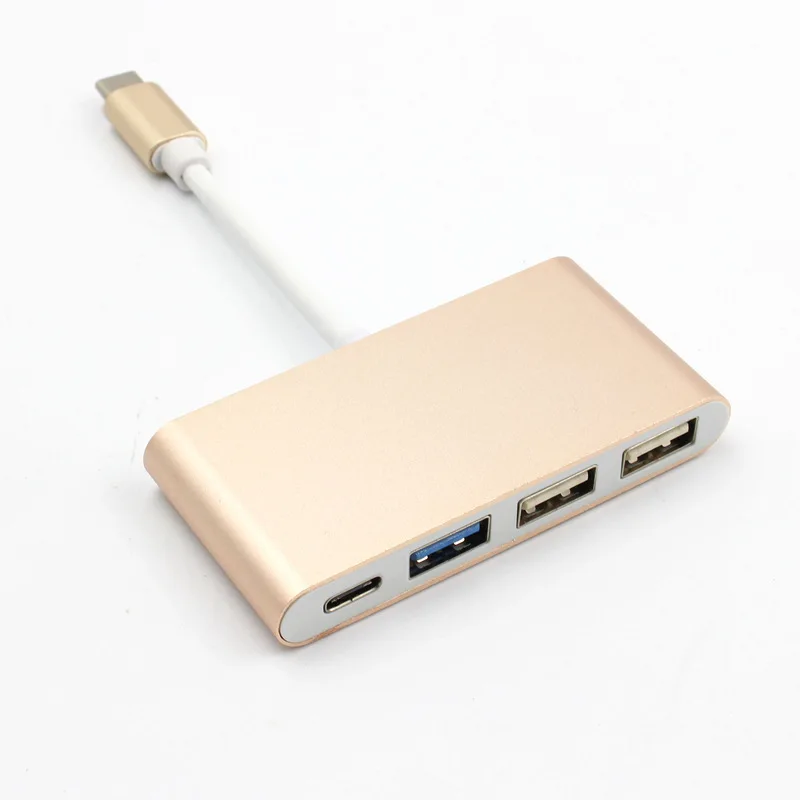 USB3.1 Тип C USB HUB 4 в 1 адаптер usb 3,0 2,0 хаб USB C многопортовый зарядки конвертер концентратора для MacBook ipad - Цвет: golden
