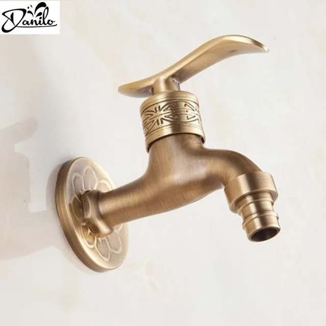 Top Fashion Antique Br Bathroom Laundry Wall Mount Washing Top Fashion Antique Br Bathroom Laundry Wall Mount Washing Machine Water Faucet Tap Stop Valve Outdoor