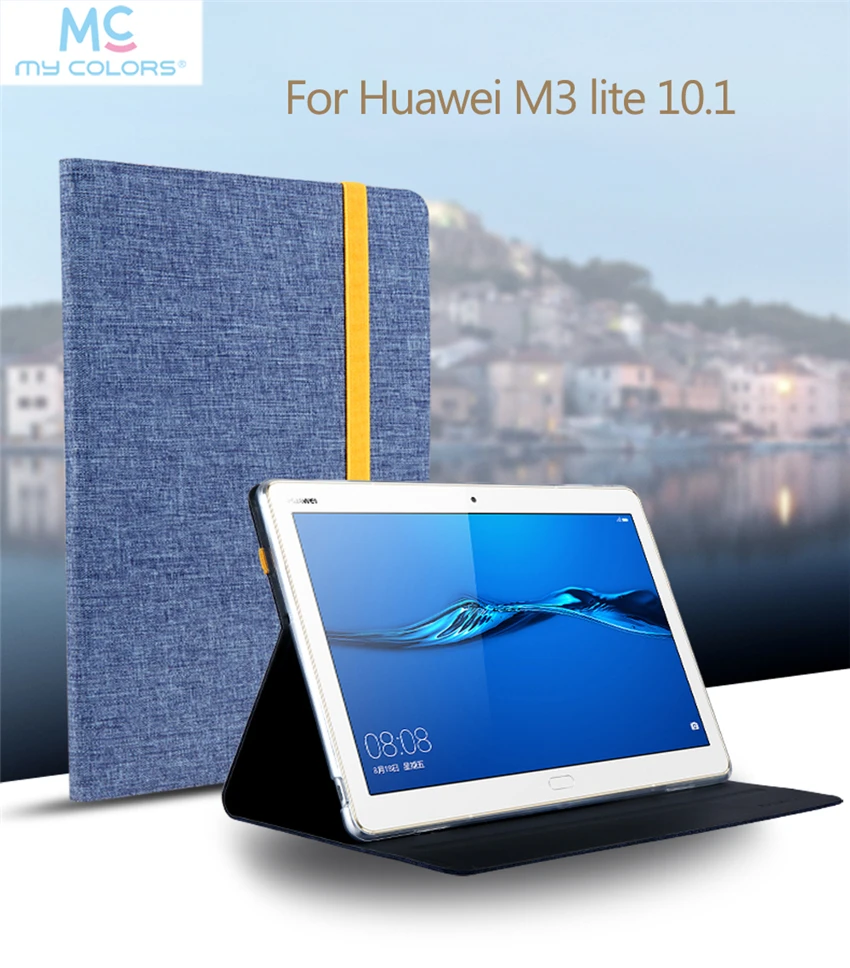 M3 lite 10 чехол из искусственной кожи Подставка для huawei MediaPad M3 Lite 10,1 ''BAH-W09 BAH-AL00 Smart защиты планшета Fundas